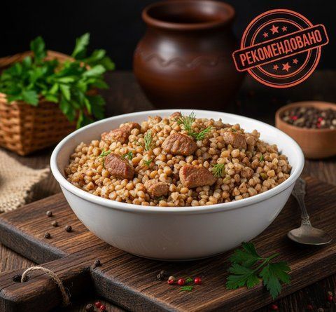 Каша гречана з мясом 500гр 26 фото